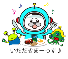 Mr. Lassie of a space seal sticker #10588924