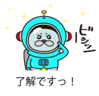 Mr. Lassie of a space seal sticker #10588932