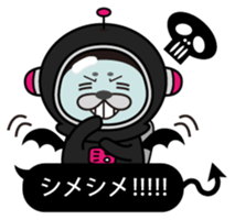 Mr. Lassie of a space seal sticker #10588938