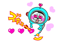 Mr. Lassie of a space seal sticker #10588940