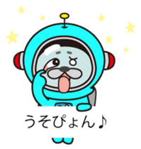 Mr. Lassie of a space seal sticker #10588947