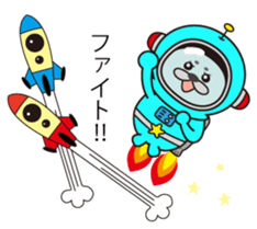 Mr. Lassie of a space seal sticker #10588951