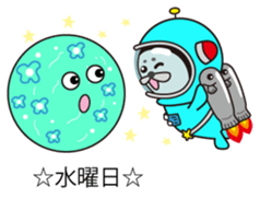 Mr. Lassie of a space seal sticker #10588956