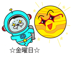 Mr. Lassie of a space seal sticker #10588958