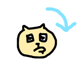 Happy happy doodled cats sticker #10589208