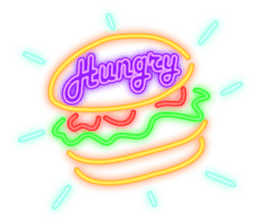 Colorful Neon signs sticker #10589841