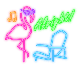 Colorful Neon signs sticker #10589844