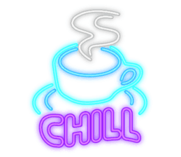 Colorful Neon signs sticker #10589846