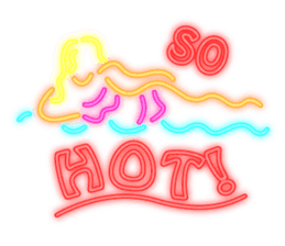 Colorful Neon signs sticker #10589849