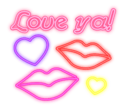 Colorful Neon signs sticker #10589857