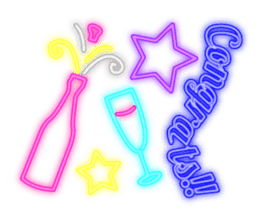 Colorful Neon signs sticker #10589863