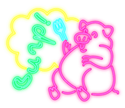 Colorful Neon signs sticker #10589870