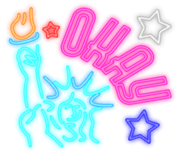 Colorful Neon signs sticker #10589871