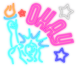Colorful Neon signs sticker #10589871