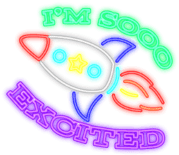 Colorful Neon signs sticker #10589872
