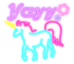 Colorful Neon signs sticker #10589873