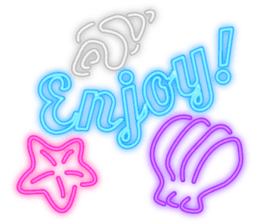 Colorful Neon signs sticker #10589877