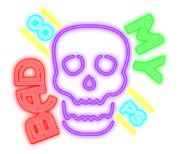 Colorful Neon signs sticker #10589878