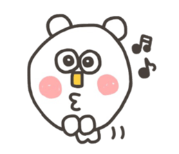 Kopitto  Animals - White bear version sticker #10590556