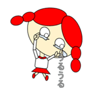 A cute girl. sticker #10591322