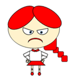 A cute girl. sticker #10591330