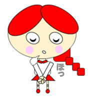 A cute girl. sticker #10591333