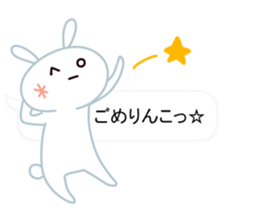 Cute Emoticon  Rabbit Sticker sticker #10592240