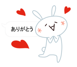Cute Emoticon  Rabbit Sticker sticker #10592247