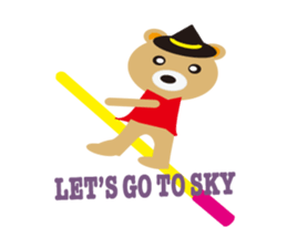 moving bear sticker #10592261