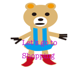 moving bear sticker #10592262