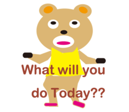 moving bear sticker #10592273