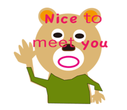 moving bear sticker #10592294