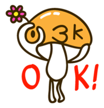 A puckered-up mouth mushroom sticker #10592856