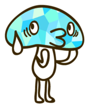 A puckered-up mouth mushroom sticker #10592861