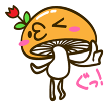A puckered-up mouth mushroom sticker #10592862