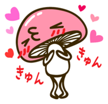A puckered-up mouth mushroom sticker #10592863