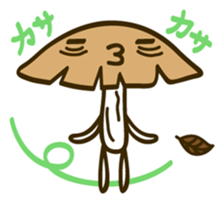A puckered-up mouth mushroom sticker #10592864