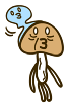 A puckered-up mouth mushroom sticker #10592870