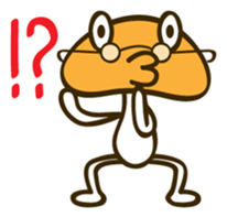 A puckered-up mouth mushroom sticker #10592871
