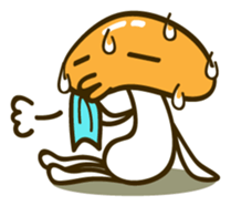 A puckered-up mouth mushroom sticker #10592875