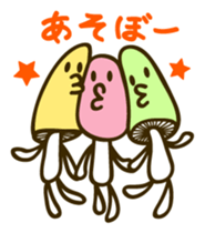 A puckered-up mouth mushroom sticker #10592876