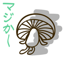 A puckered-up mouth mushroom sticker #10592887