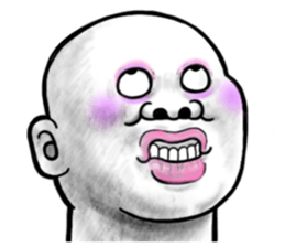 Human skin head 4 (For overseas) sticker #10593198