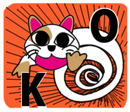 Cat of cloth sticker #10595263