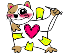 Cat of cloth sticker #10595275