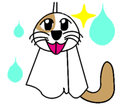 Cat of cloth sticker #10595294