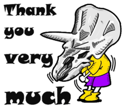 Dinosaurs people sticker #10595476