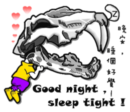 Dinosaurs people sticker #10595489