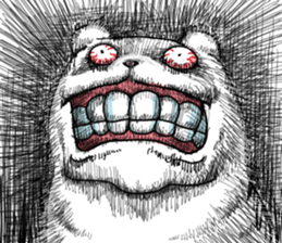 High tension bear!! sticker #10595868