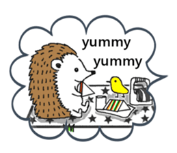 Easy to use sticker of Hedehog [English] sticker #10596661